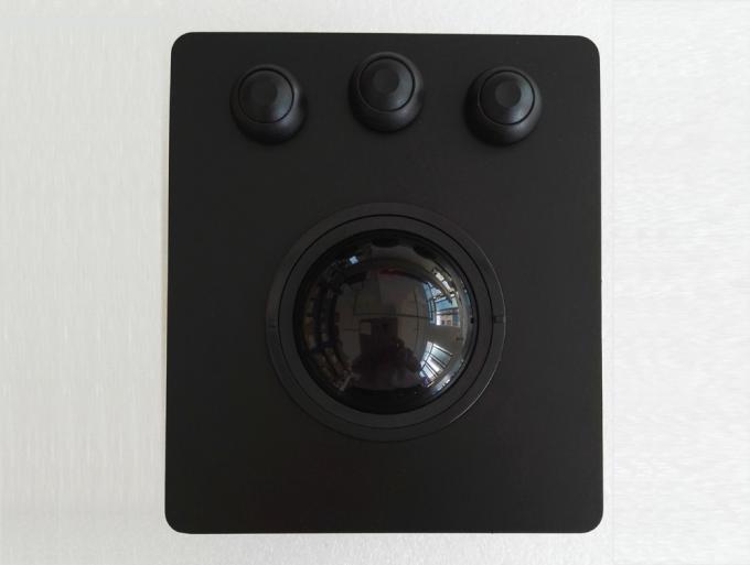 50mm Black Panel Mount Trackball High Sensitivity PS/2 / USB Interface