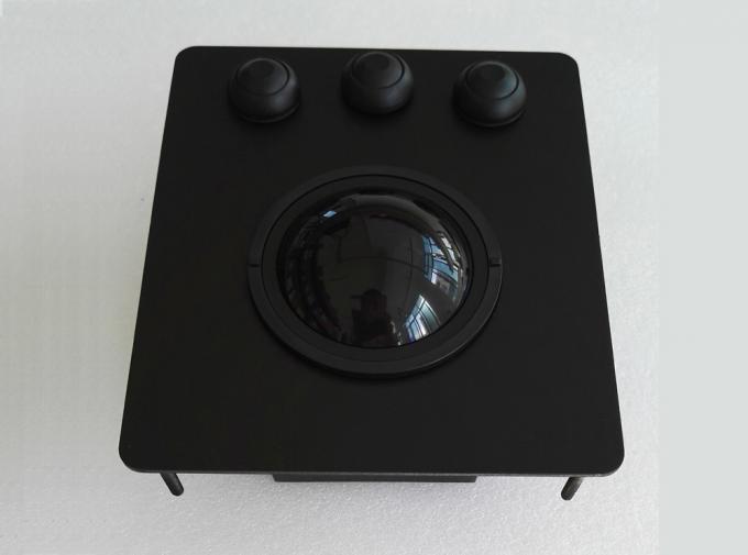 50mm Black Panel Mount Trackball High Sensitivity PS/2 / USB Interface
