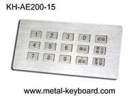 15 Keys Stainless steel Metal Kiosk Keyboard Customizable Numeric Keypad  By 3 x 5 Layout