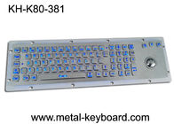 80 Keys Trackball Mouse Dust Proof Keyboard LED Backlit For Dark Conditions