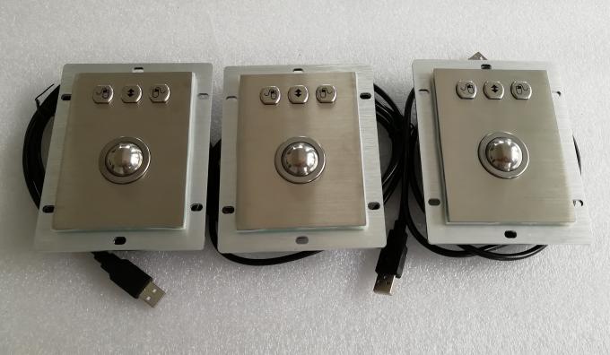 3 Buttons IP65 Mounted Rugged Industrial Computer Mouse Stainless Steel