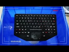 Military Portable Industrial Silicone Keyboard Ruggedized Backlight With Touchpad