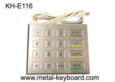 Stainless Steel Panel Mount Kiosk Metal Keypad with USB Interface Vandal Proof
