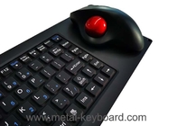 IP65 Silicone Keyboard USB Panel Mount Keyboard With Ergonomic Trackball Mouse