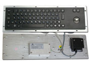 IP65 Anti - vandal Black Industrial Computer Keyboard with Stainless steel Trackball