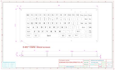 85 Keys Mini Industrial Metal Keyboard with dust - proof , anti - corrosive