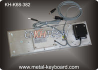 Panel Mount Metal Industrial PC Keyboard with Waterproof Trackball