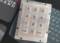 Rear Panel Mounted Brused Surface Industrial Keypad 12 Keys , One Year Warranty