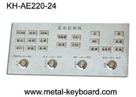 Rugged Stainless Steel Industrial Entry Keyboard with 24 Keys , Full Metal Keyboard