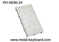 24 Keys Rugged Industrial Metal Keyboard With Top Panel Mounting