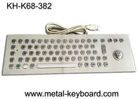 67 Keys Industrial Ss Metal Computer Keyboard With 25mm Laser Trackball Mouse And Buttons
