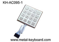 Anti - Vandal Stainless Steel Keyboard , Outdoor Access Entry keypad with 16 keys