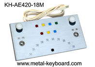 Vandalism proof Metal panel Industrial Metal keyboard 18 Keys with USB / PS2 Interface