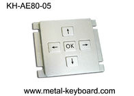 Customizable Stainless Steel Keypad 5 Keys For Industrial Console Area