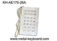 Water proof USB Industrial Metal Keypad with customized 26 Keys layout