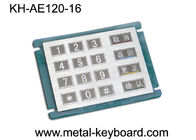 16 Keys Stainless Steel Metal Numeric Keypad In 4x4 Matrix , Vandal proof