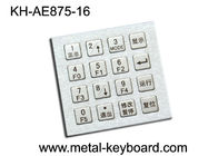 4 X 4 Stainless Steel Industrial Metal Kiosk Keyboard With 16 Keys Dust Proof