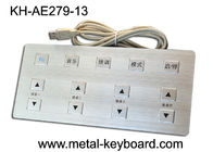 Long Life 13 Keys Metal Medical keyboards , vandal proof keyboard