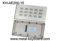 Vandal proof kiosk Industrial Metal Keyboard , 15 Keys Stainless Steel Panel industrial keypad