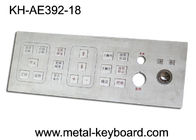 Mine Machine Industrial Kiosk Metallic Keyboard for with Integrated Trackball
