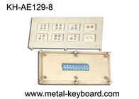 Ruggedized Metal Kiosk Keyboard , Industrial Input waterproof keypad 8 Functional Keys