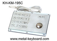 Rugged Stainless Steel Panel Mount Keyboard with Trackball IP65 Rate Dustproof