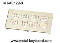 Stainless steel Kiosk keypad with panel mount 8 keys , Metallic Keypad