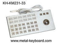 Dust - Proof Industrial Info - Kiosk Keyboard with Rugged Trackball