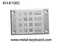 16 Keys Vandal Resistant Public Info-Kiosk Keypad , Metal Entry Keypad
