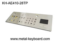IP65 Dustproof Rugged Industrial Metal Stainless Steel Keyboard with Touchpad