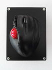Resin Trackball With Black Metal Mounted Panel , Industrial Computer Mouse