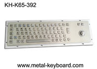 65 Keys Industrial Computer Keyboard With Panel Mount Trackball