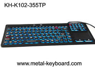 Waterproof USB Interface Industrial PC Keyboard 106 Keys No Noise With Touchpad