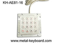 Anti - vandal Metal Kiosk Keyboard  IP65 , 16 key weatherproof keypad