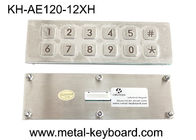 FCC Stainless Steel 12 Keys Customized Metal Keypad In Matrix Output