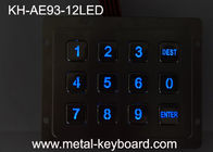 Water Resistant LED Backlight Stainless Steel Keypad 4X3 12 Keys