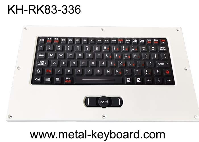 USB or PS/2 Ruggedized Industrial Metal Keyboard with Silicone Rubber layout
