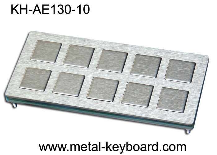 Shake Proof 10 Keys Industrial Metal Keyboard PS2 Industrial Kiosk Keyboard