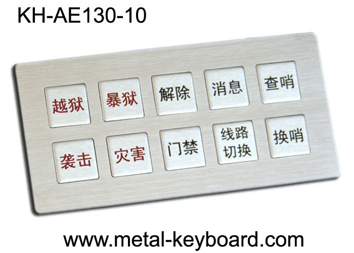IP65 Rugged Full Metal Keyboard Kiosk with customized layout design 10 Keys
