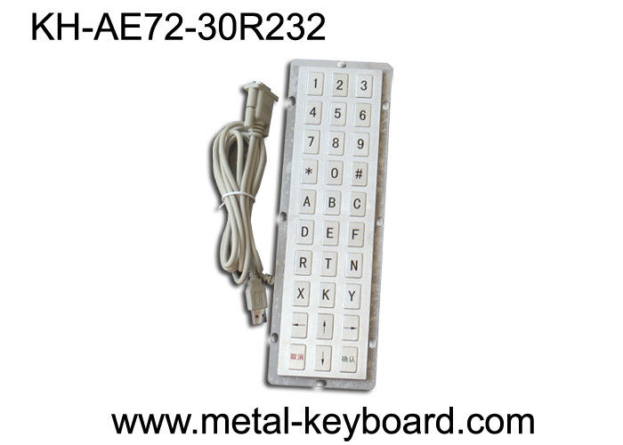 R232 Port Industrial Metal Keyboard , ip65 keyboard For Industrial Control Platform