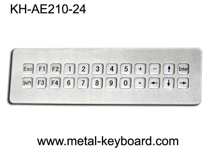 IP65 Waterproof Mountable Stainless Steel Industrial Keyboard with 24 Keys