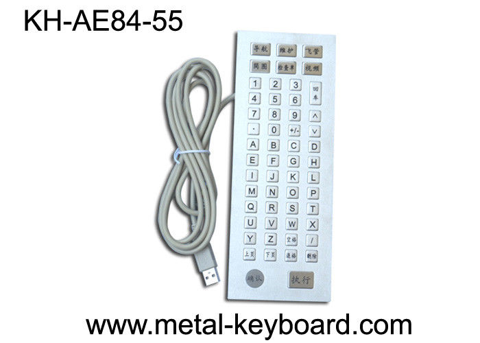 Stainless steel 55 Keys customisable keyboard Metal PS / 2 , USB