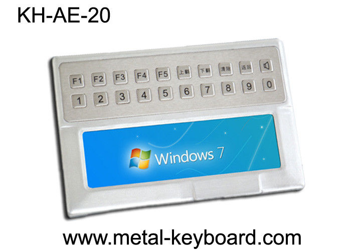 Weather - proof Stainless Steel Ruggedized Keyboard with 20 keys for Medical Kiosk