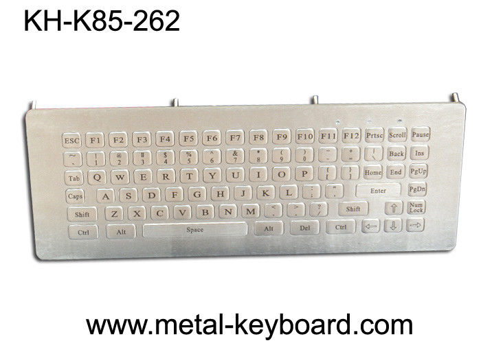 85 Keys Ruggedized Keyboard , Industrial Computer Metal Kiosk Keyboard