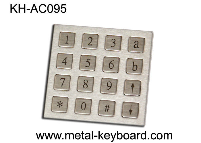 Rugged Stainless Steel Keyboard Panel mount Keypad with 16 Keys