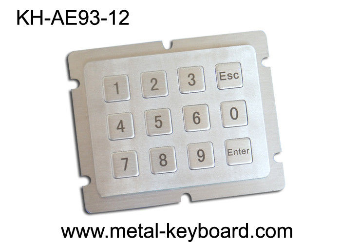 Vandal Proof Numeric Metal Keypad with 12 Keys in 4 X 3 Matrix for Boarding Kiosk