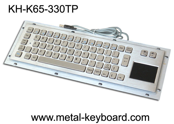 Rear Panel Mounting Industrial Computer Keyboard with 65 Keys and Touchpad
