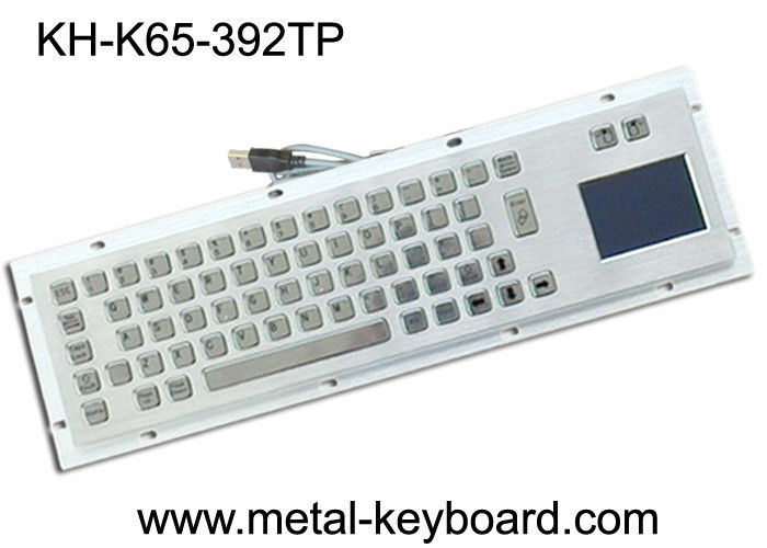 Metal Industrial Keyboard with Touchpad , Vandal - Resistance metallic keyboard