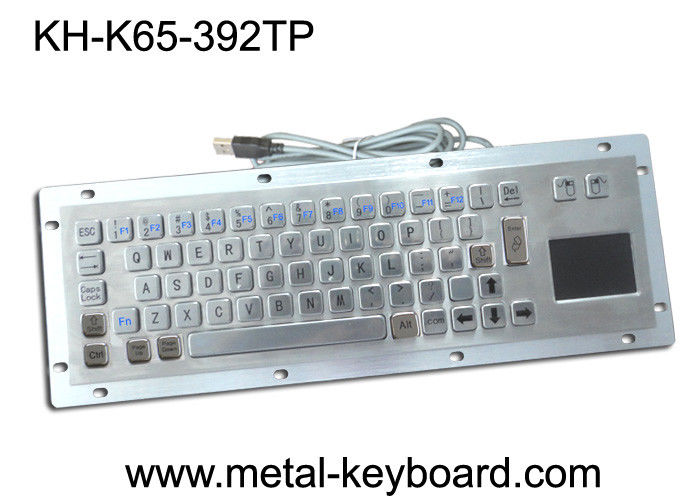 Vandal Proof Industrial Metal Computer Keyboard with Rear Panel Mount