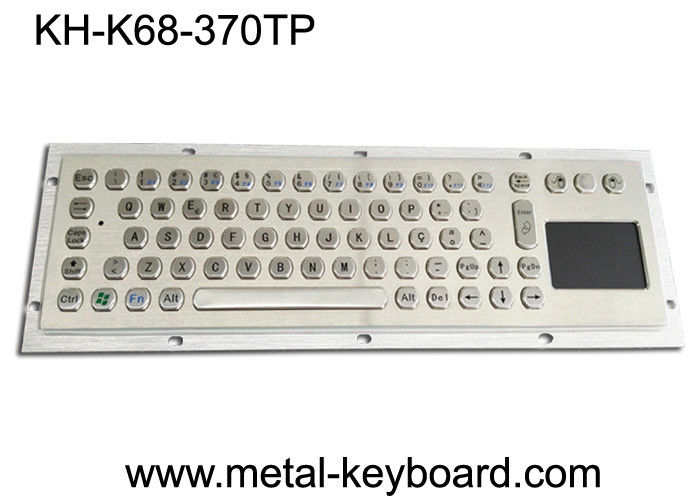 65 Keys Industrial Keyboard with Touchpad , Water - proof Stainless Steel